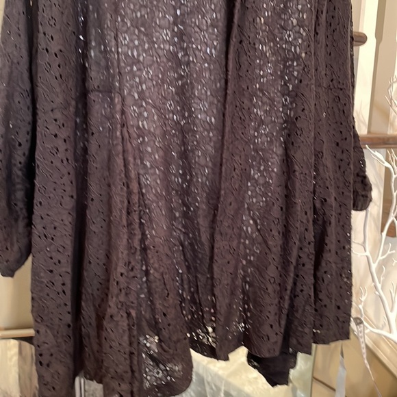 Style & Co. Eyelet Lace Blazer, Gathered at Sleeves, Fabulous Front Details - Picture 5 of 11